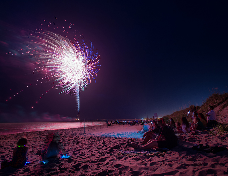 Avon Pier Fireworks Display Corolla Classic Vacations