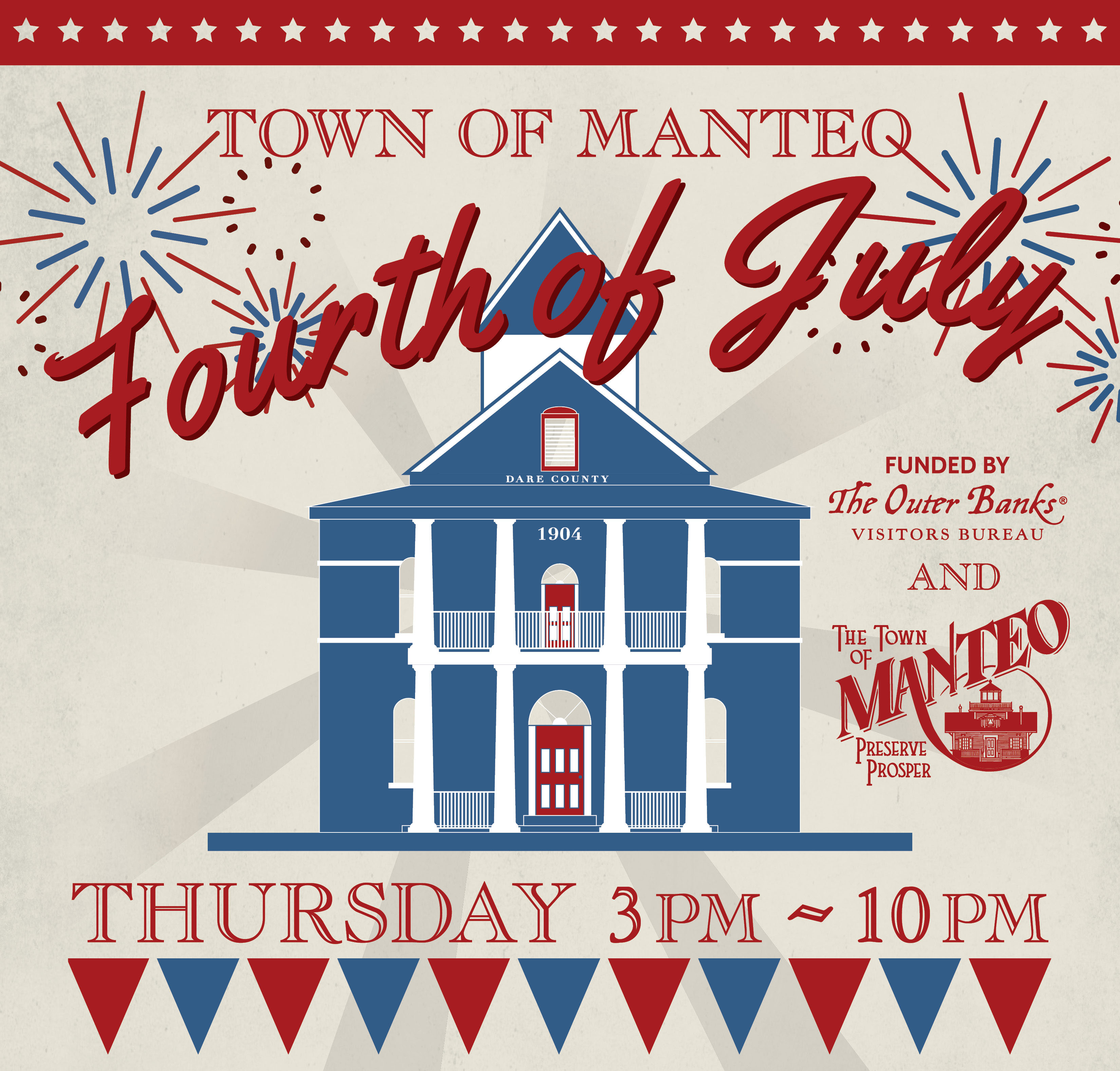 Town of Manteo's 4th of July Fun & Fireworks Corolla Classic Vacations